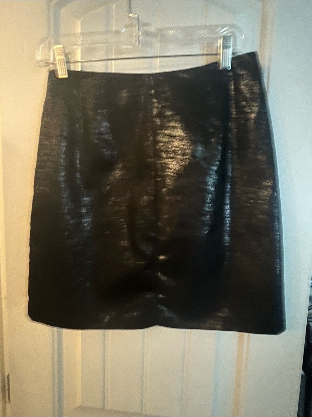 Laundry By Shelli Segal Black Faux Leather Mini Skirt, size 4